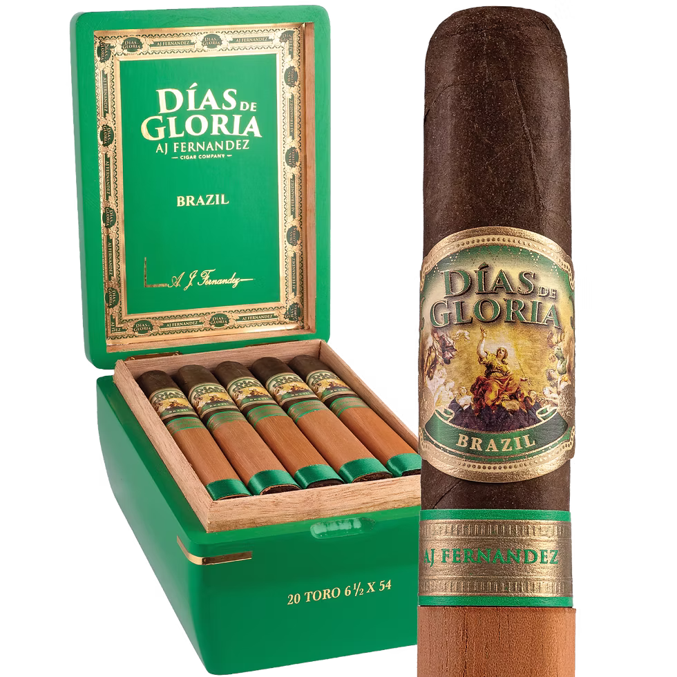 Días de Gloria Brazil cigar box and single cigar